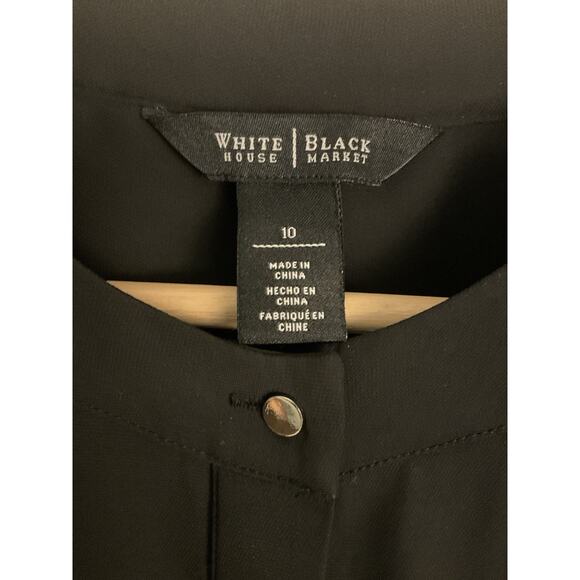 White House Black Market 100% Silk Long Sleeve Henley Blouse Sheer Size 10 - Picture 2 of 4